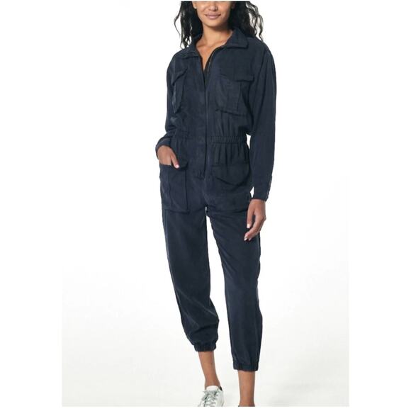 Young Fabulous & Broke Navy Flight Suit Utility Jumpsuit Midnight Pigment Size S - Picture 1 of 14